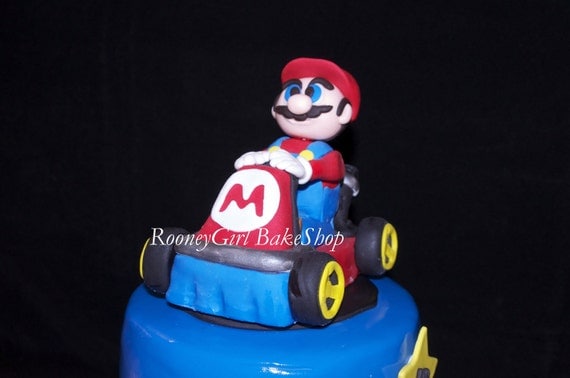 Super Mario Kart Fondant Cake Topper for Mario Brothers Cake