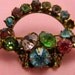 Rhinestone basket brooch vintage Made in Czech