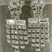 Elegant Art Deco drop rhinestone earrings prong set