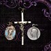 Lourdes Antique French crucifix and medals