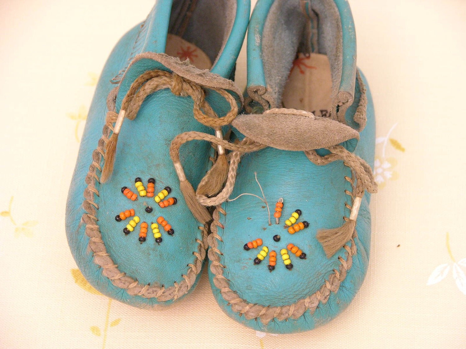 Vintage Toddler Boy Boho Moccasins by Guilfair Originals