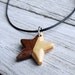 Wooden Star Necklace - Walnut and Maple Hand Crafted Star