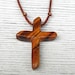 Wood Cross Pendant - Brazilian Tigerwood - Jewelry for Men