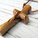 Wood Cross Necklace - African Zebrawood - Necklaces for Men
