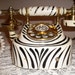 Vintage French Style Rotary Dial Zebra Print Telephone