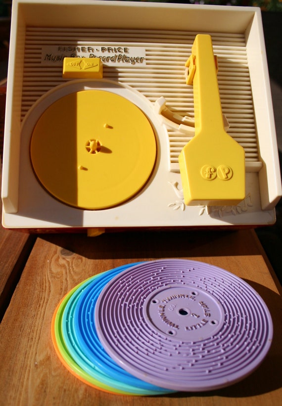 Vintage Fisher Price Music Box Record Player by patiencecreations