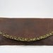 Faux Leather Clutch, Brown, Green, from Poe-Poe' Purses