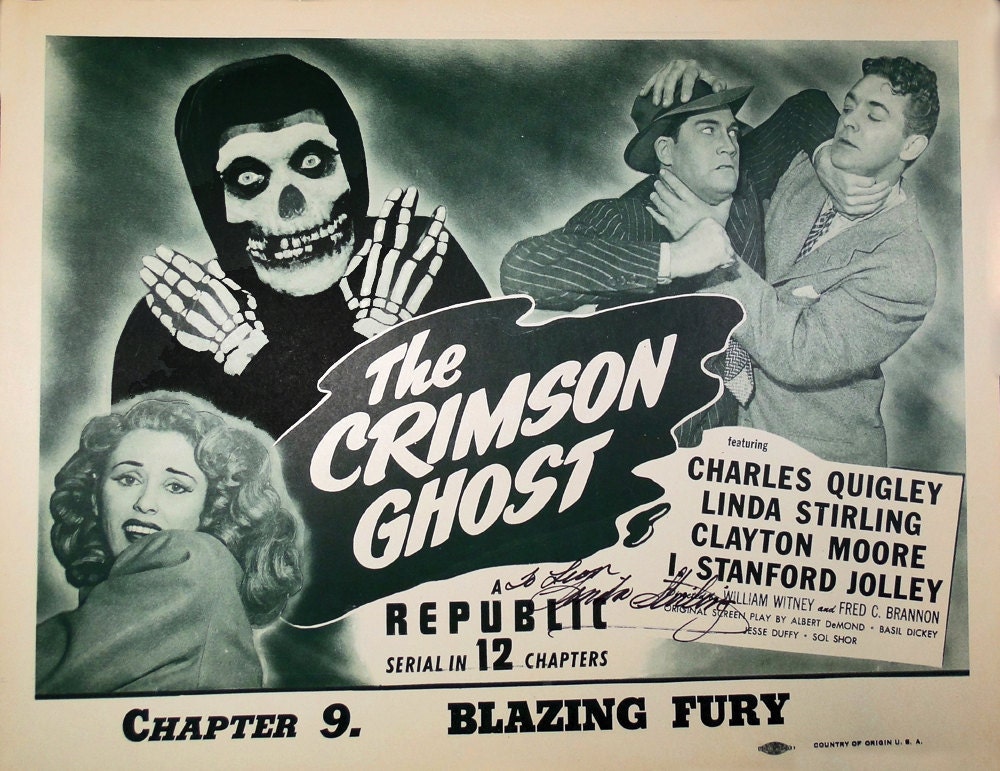 Crimson ghost 1946 vintage movie by artisticsoulstudio on etsy
