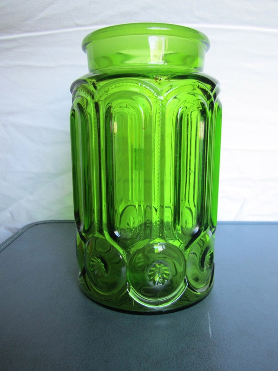 Vintage Green Glass Jar