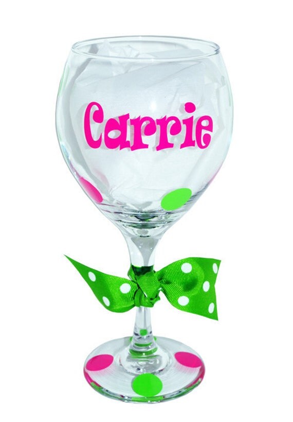 Personalized Monogrammed Cocktail Glasses by