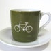 reCYCLEd espresso cup with bicycle