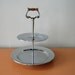 RESERVED for Yayoi - Vintage Two Tier Kromex Handled Serving Tray, Serving Dish