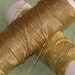 Vintage Gold Metallic Thread Cord 2 Used Spools Pretty
