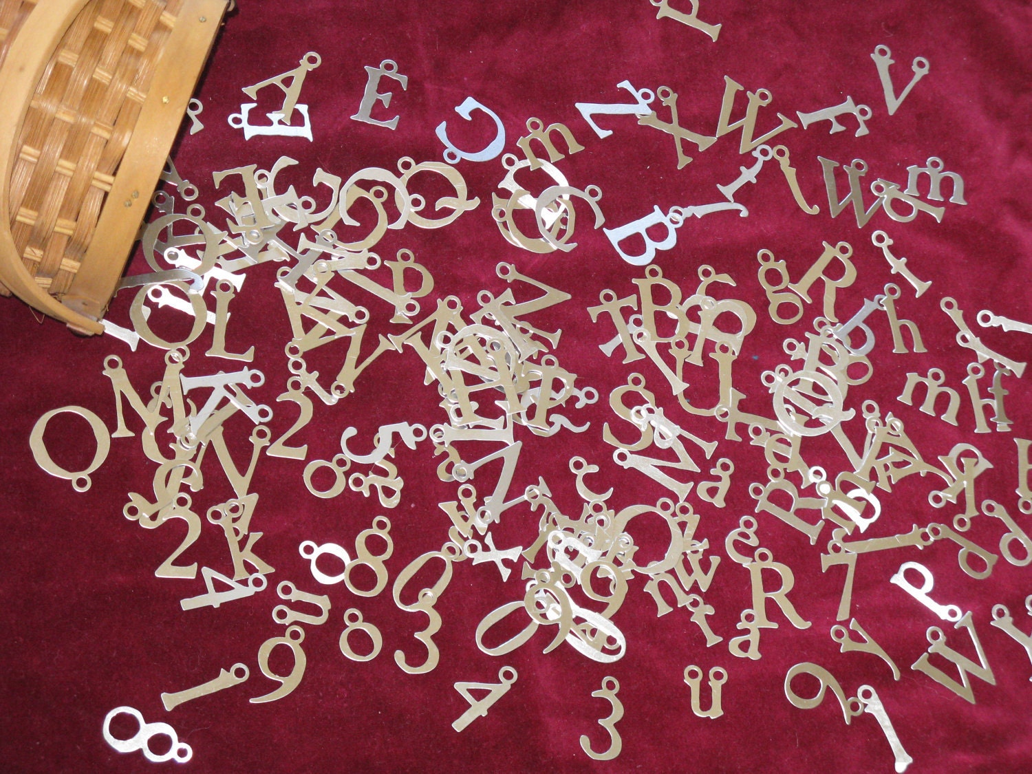 171 Metal Letters and Numbers Charms Scrapbooking Crafting