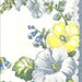 Yellow and Blue Handerchief with flower motif