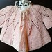 Adorable Vintage Sacque Set a Crocheted Baby Sweater and Bonnet