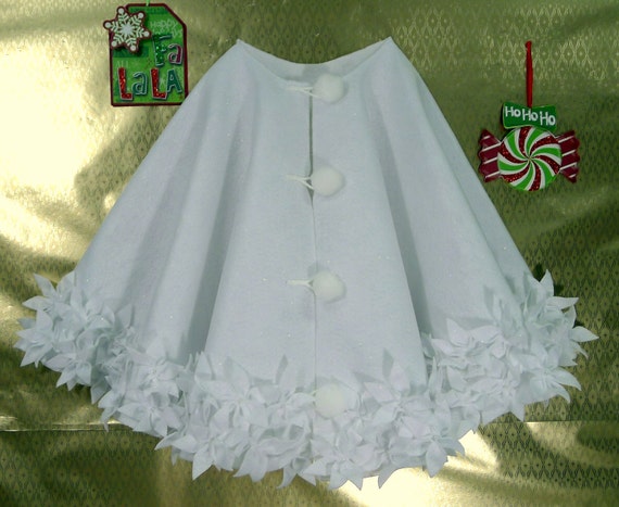 christmas tree skirt in glitter white felt with a by christmas tree skirt in glitter white felt with a by