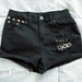 Black with Leopard High Waist Shorts Extra Small/Small