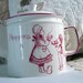 Vintage 50's 60"s Teapot Royal Crownford Ironstone England "Happiness is being a Grandmother"