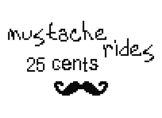 Mustache Rides pattern