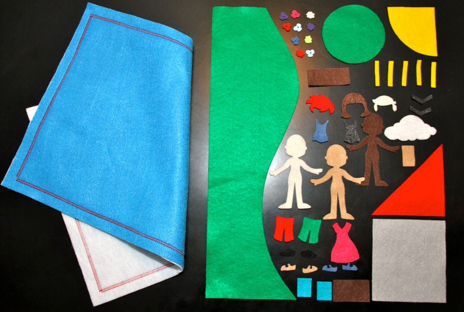 Felt Board Activity Kit/ Play Mat/ Play Set DELUXE Starter