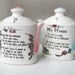 Vintage Teapot Salt and Pepper Shakers, My House Poem Collectible Housewares Retro