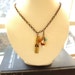 Vintage Whistle Necklace Made of Brass with an Assortment of Czech Glass Beads