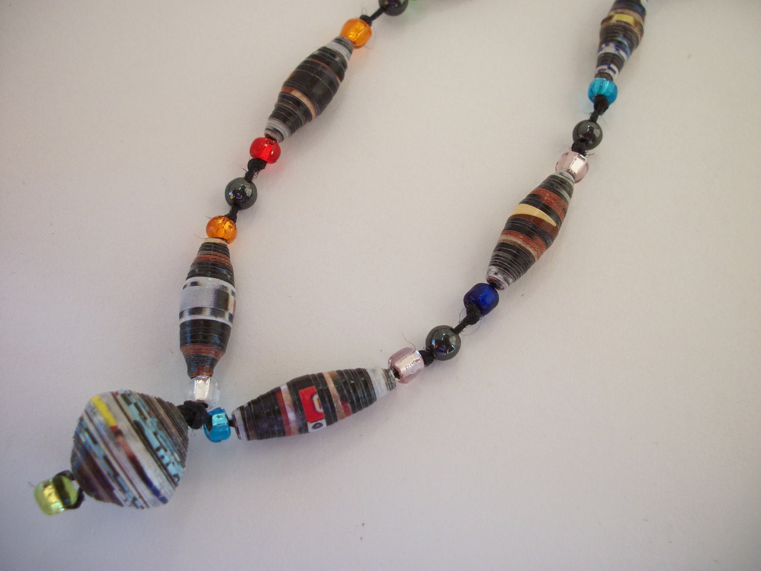 Necklace/Earring Set from Recycled Papers into Wearable Art