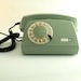 Vintage green rotary telephone