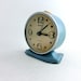 RESERVED FOR FENI Vintage blue alarm clock from Russia