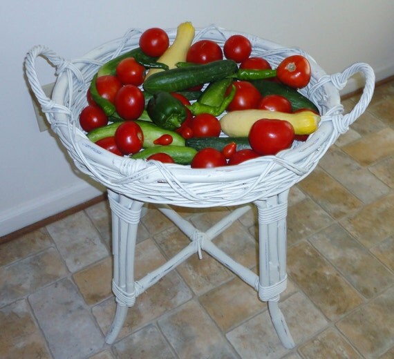 wicker veg basket