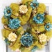 Blue Flowers Deco Mesh Wreath