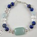 Enhance Communication and Self-Expression - Aquamarine, Lapis Lazuli and Clear Quartz Crystal Healing Bracelet