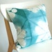 Tie Dye Shibori Pillow Cover 18x18 inches - Sea Glass