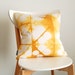 Tie Dye Shibori Yellow Pillow Cover 18x18 inches - Goldenrod