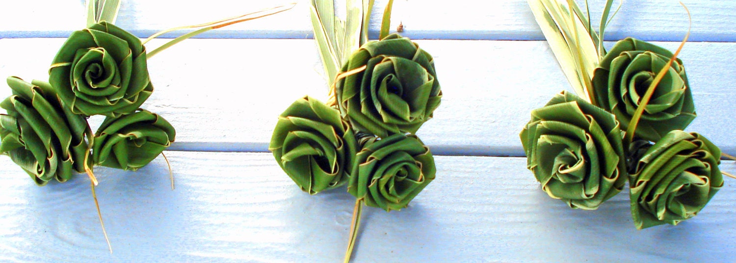Bouquet of True Florida Roses made from palm fronds