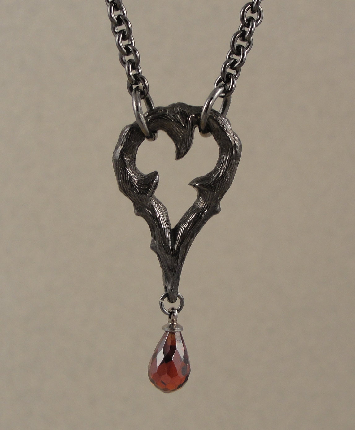 Vampire Jewelry Thorn Pendant Gothic Necklace by VampireGothic