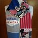UPCYCLED t-shirt scarf... Las Vegas... Poker... red, blue, black, grey