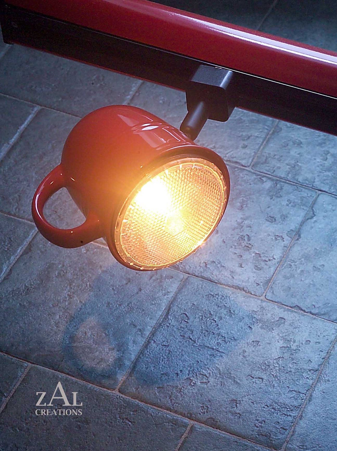 Track Light Coffee mug Track head. Coffee Tea cup.