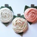Flower Hair Clip - Hair Clips - Fabric Flower Hair Clips - Fabric Hair Flowers - Girl Hair Clips - Vintage Inspired Peaches and Cream Set