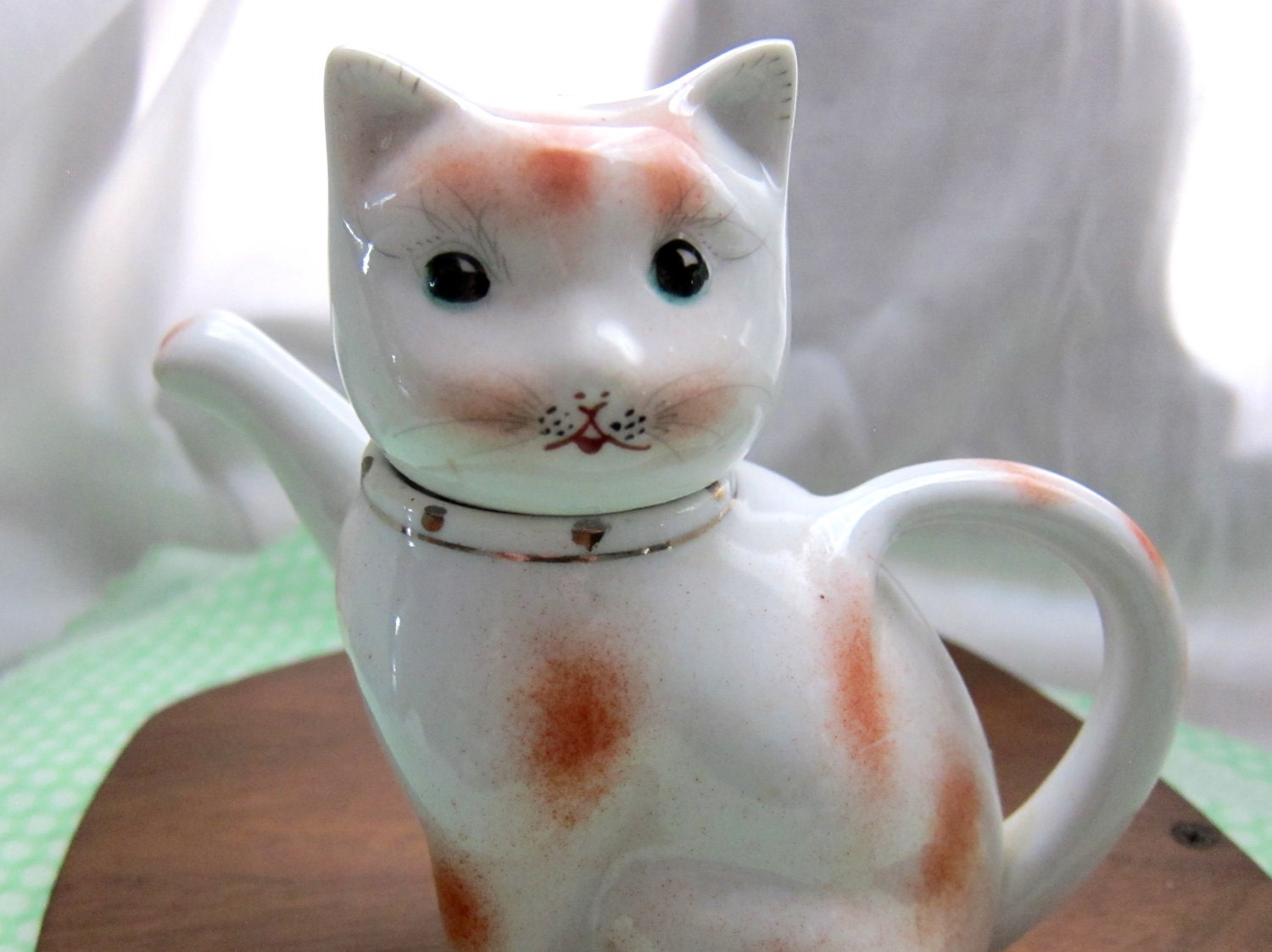 Vintage Cat Teapot Ceramic Made in China