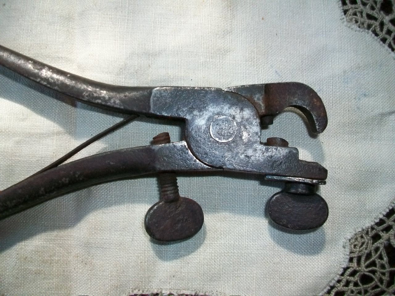 Antique Crimper Tool Rustic Metal