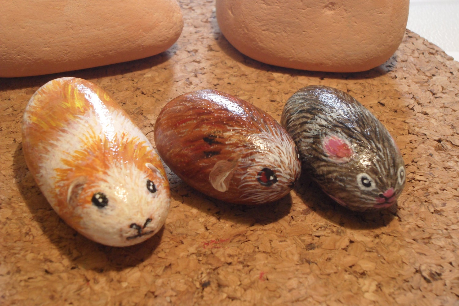 Painted Hamster and Mouse Pet Rock