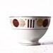 1 LOVELY vintage French BOWL bols cafe au lait - with dots motif