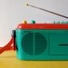 80's Boom Box Tape Deck Radio with Arm Strap
