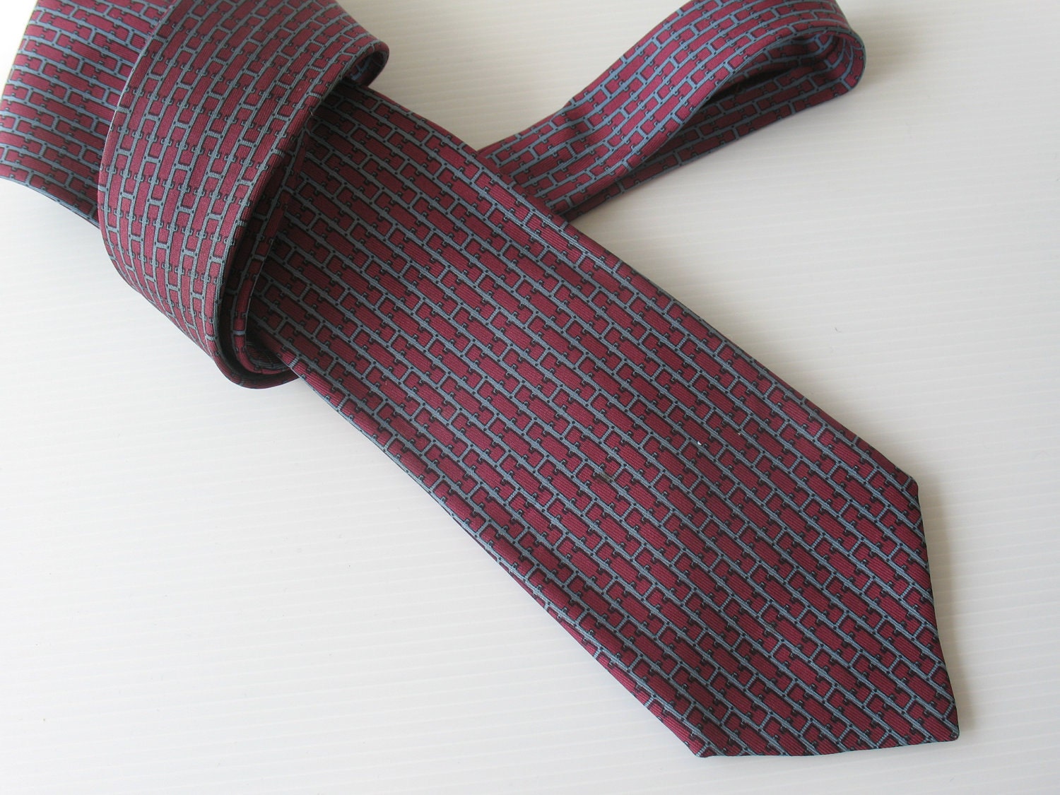 vintage silk HERMES tie hermes 741 FA genuine hermes necktie