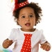READY TO SHIP: Cutie Patootie Clown Tie T-Shirt 18m Short Sleeve- Halloween or Birthday Costume - Toddler & Youth Girl