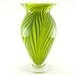 Hand Blown Art Glass Vase - Bright Lime Green