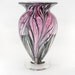 Hand Blown Art Glass Vase - Pink, Green, and Black