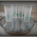 Set of 4 Vintage Hand Pinstriped Tall Drinking Glasses